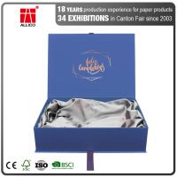 Fechamento azul da fita de Logo Hair Extension Packaging Boxes da folha de ouro