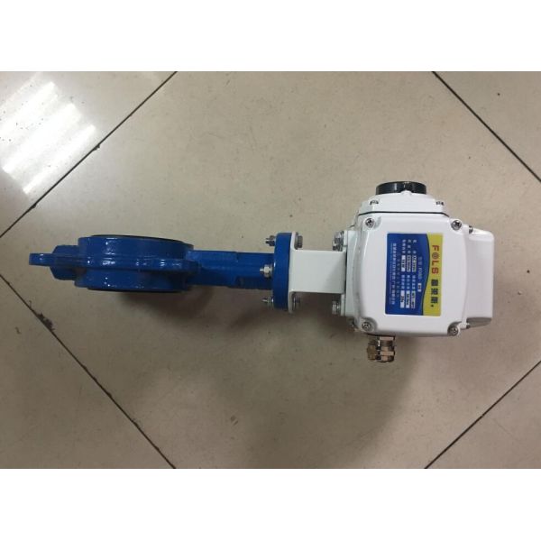 QT450 PN16 DN150 Electric Actuator Wafer Butterfly Valve