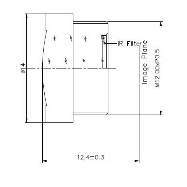 1/1.8 4.5mm 5Megapixel F1.8/F2.5 S Mount M12x0.5 Non-Distortion IR Board Lens