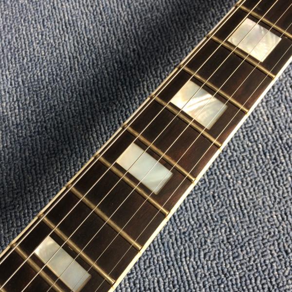 Hollow body jazz electric guitar, Double F holes,Ebony Fingerboard,Tremolo system,white guitar