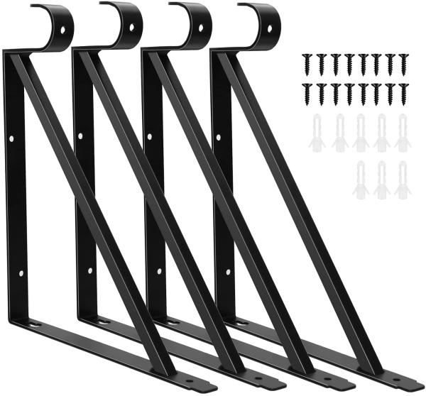 15 * 9 polegadas parede montada Prateleira Brackets Roupas Pendurador Pólo Armário Rod Support Bracket