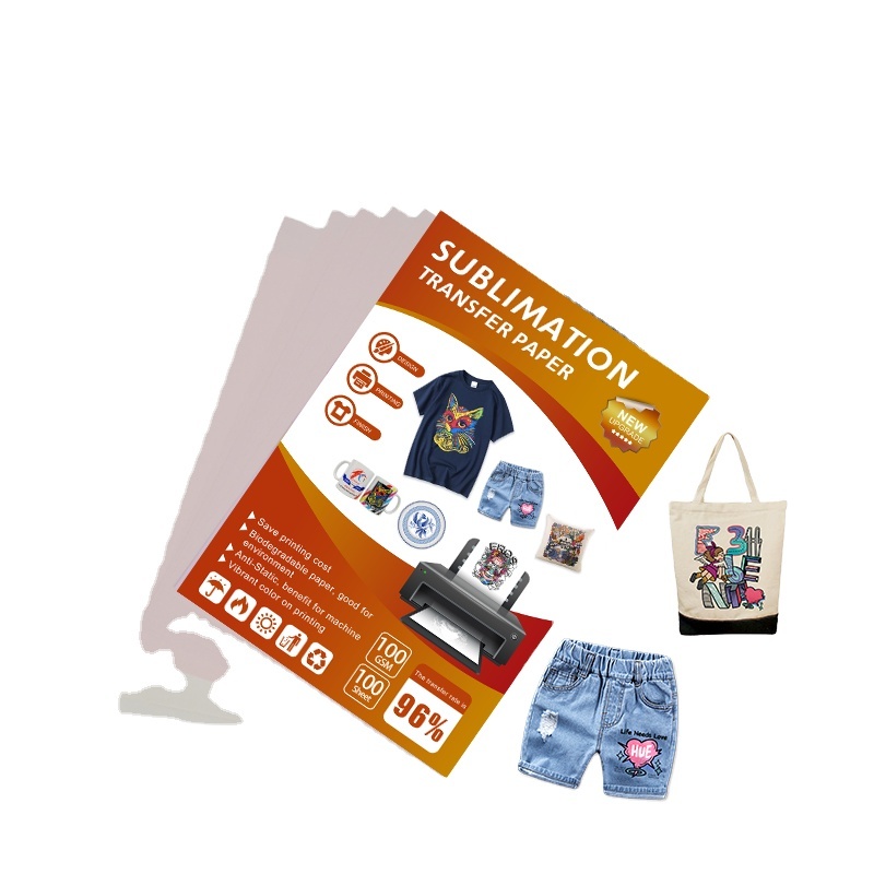 Fcolor China Factory Dye Sublimation Paper Roll Printed Transfer Sublimation Paper100g