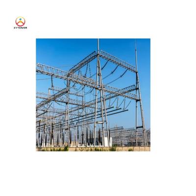 Hot Dip Galvanized Electrical Power Steel Round Poles Towers Transformer Steel Structures