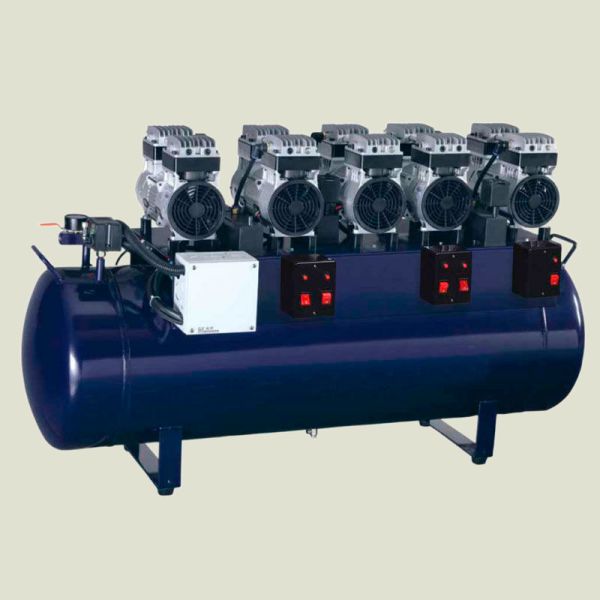 Прочный портативный стоматологический воздушный компрессор синий 180 л безмасляный бесшумный 1-To-10