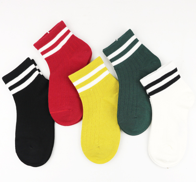 Fashion Kids Colorful Socks , Kids Striped Socks With Cotton / Nylon / Spandex Material