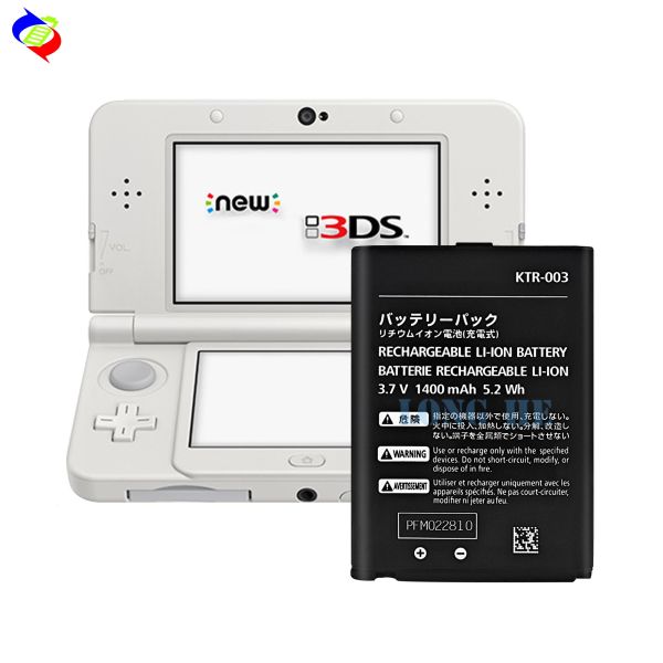 1400 мАч батарея для Nintendo 3DS перезаряжаемый игровой проигрыватель Dual IC Protection Черный