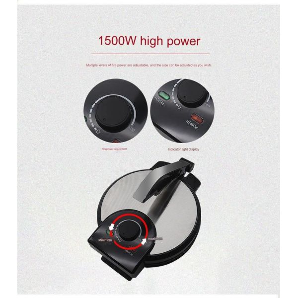 Roti Tortilla Press for Commercial Kitchen Equipment Multi-level Firepower Adjustable