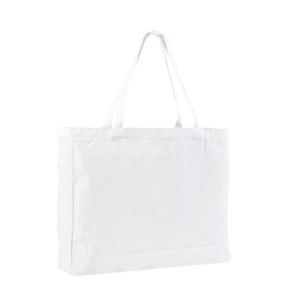 Customized Initials Letter Print Canvas Tote Bag Thick Cotton Shopping Bag for Women