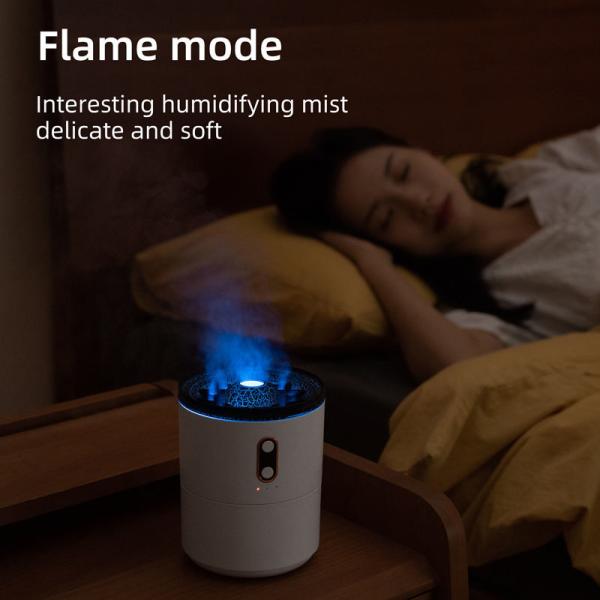 Vendas Quentes Humidificador de Vulcão JellyFish 2023 Mais Novo Mini Portátil Vulcão Forma Ultrassônico Humidificador Chama Humidificador de Medusa
