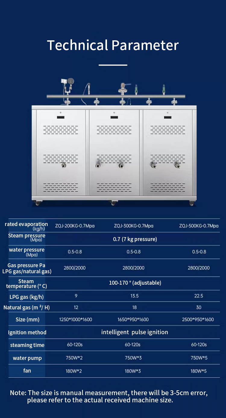 220V 50Hz Чистый газовый парогенератор Модульная печь с низким уровнем шума
