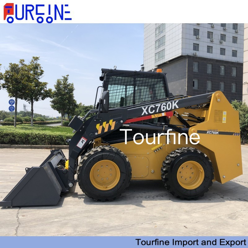 XCMG XC760K Skid Steer Loader with 4-in-1 Bucket for Material Handling
