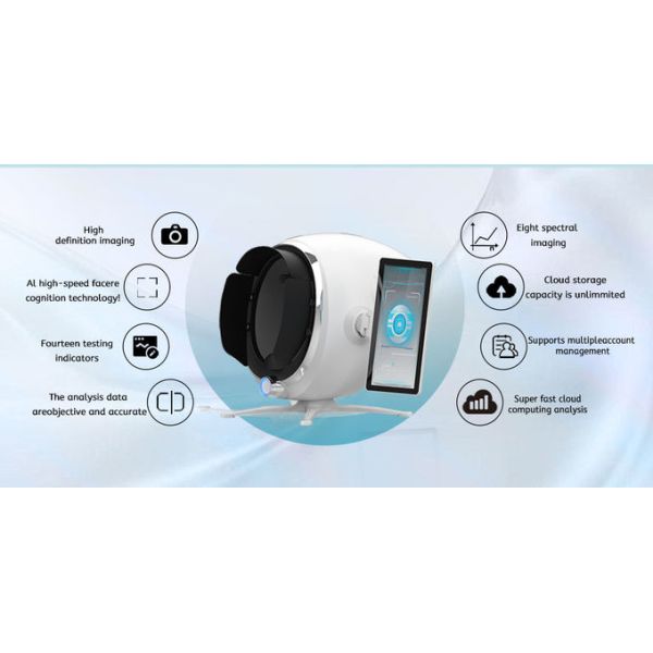 Industrial AI Skin Diagnosis System With 9 Spectral Imaging For Clinics Max Model