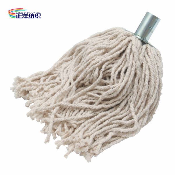 400Grams Metal Socket 100% Cotton Yarn Floor Cleaning Cotton Spin Mop Head