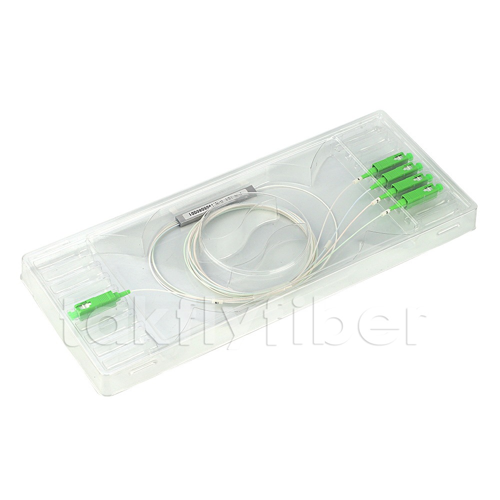 Трубка G657A стали 900μM Splitter PLC SC APC 1x4 свободная для сети FTTX GPON