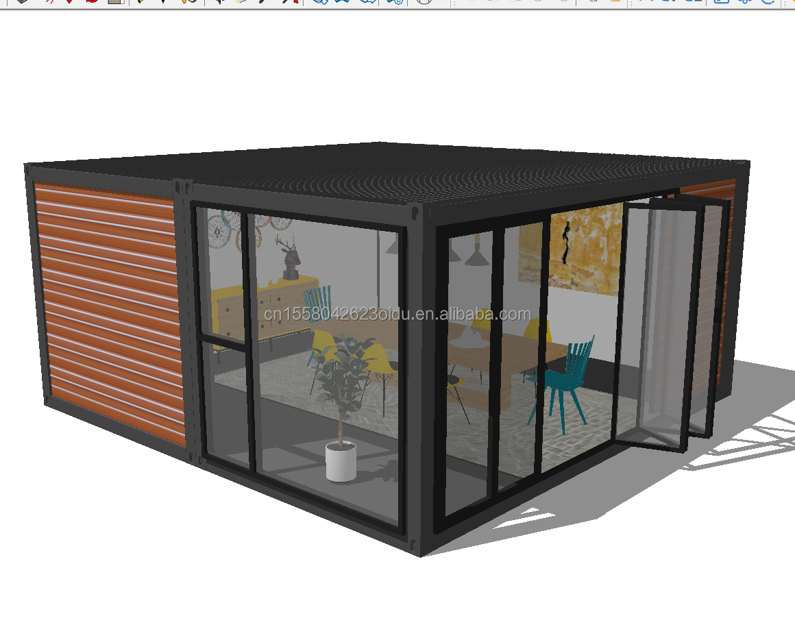 Casa prefabricada modular de madera de dos pisos para vivienda urbana o alquiler de vacaciones