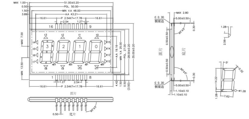 Módulo transmissivo feito sob encomenda do TN HTN VA FSTN Lcd da visualização ótica do Lcd para o medidor do instrumento