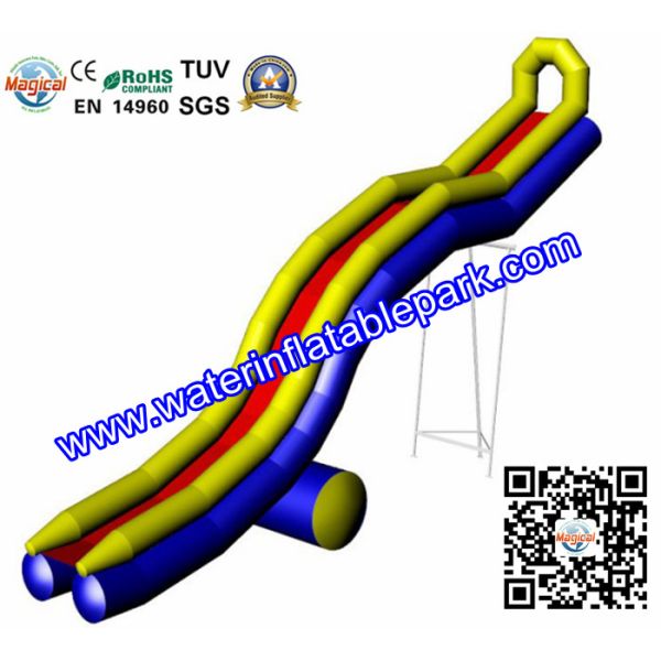 Indoor Residential Giant Long Kids Inflatable Water Slide Games To Play