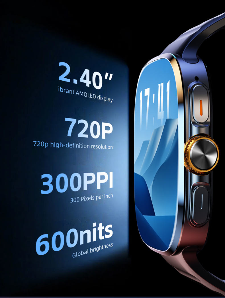 M99 AMOLED 5G Smart Watch SIM Card GPS Navigation Heart Rate Sleep Tracker Alarm Clock Magnetic Video Call