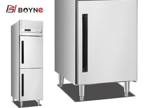 Congelador de refrigerador de aço inoxidável da pizza do armário da inserção de duas portas
