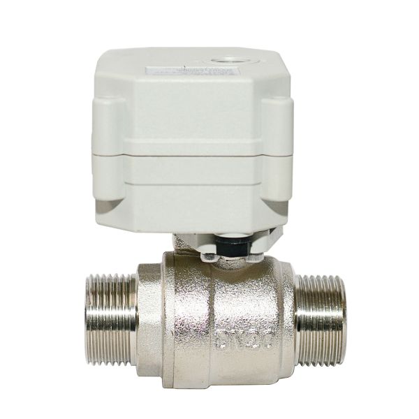 Etrany 2 Way DC12V 3/4'' Female-male Nickel Plated Brass Water Flow Control Electric Actuator Ball Valve IP67 Protection