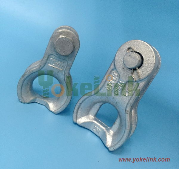50 KN HDG carbon steel Thimble clevis for guy grip