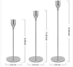 Metal Black Simple Modern Taper Candlestick Holders Wedding Bar Party Decor Candle Holders
