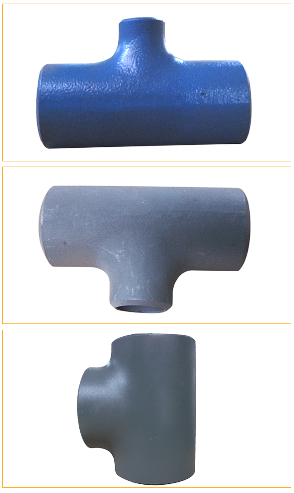 Hot Forming Oil Wellhead Equipment Carbon Steel Seamless Tee Customized Color