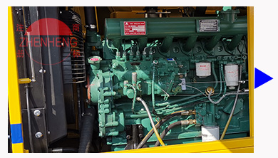 Желтое дизельное оборудование 50м3/х конкретного насоса вывело наружу для строительной конструкции