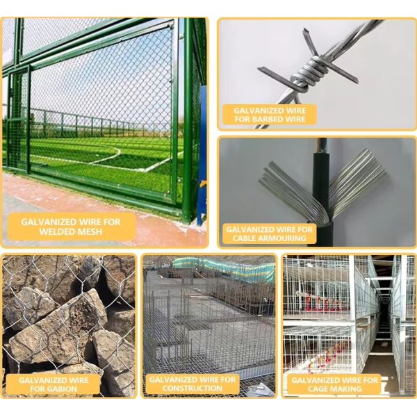 12 16 22 Gauge hot-dip  Galvanized Steel Wire Zinc Coated Iron low Carbon Steel Wire for Construction and mesh