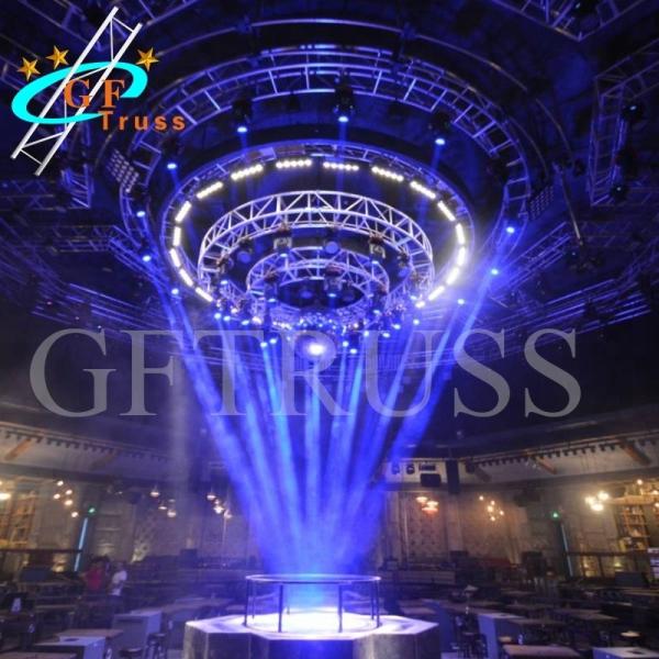 Outdoor Indoor Lightweight Aluminum Dj rotating round truss lifting stage truss for sale