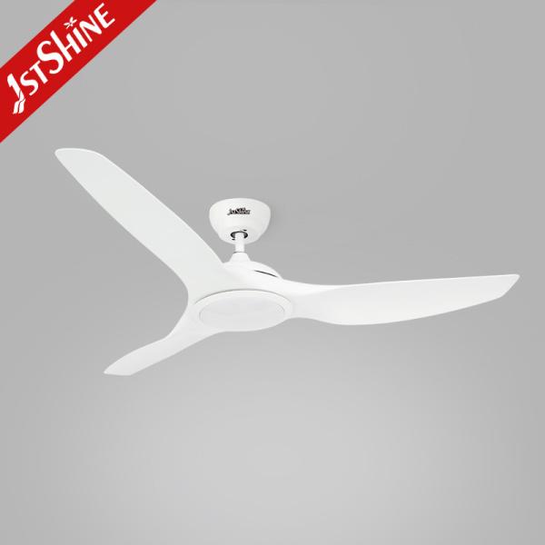 ROHS 52 Inch White Low Noise Large Airflow Ceiling Fan Led Six Speeds Remote Control