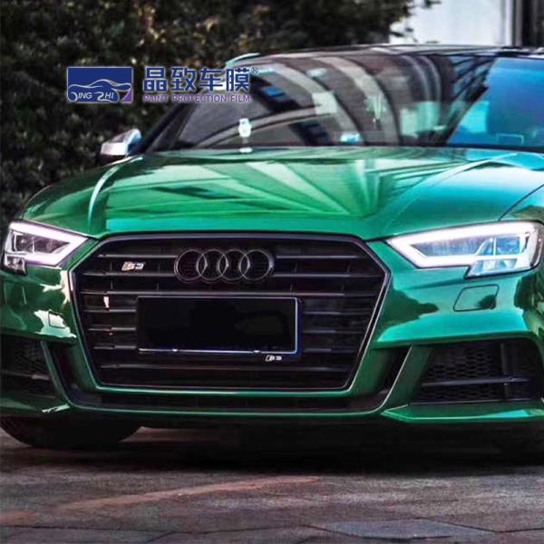 Crystal Glossy Post Green Car Vinyl Wrap Air Self-adhesive Decoration Roll Film Vehicle Auto Stickers