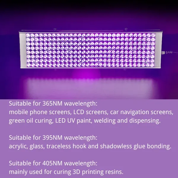 Factory Price PC Alu. Hangable 300W IP43 Pet Urine Detector Gel Nail Curing Coating Curing Solidify Resin Paint Printing LED UV Light