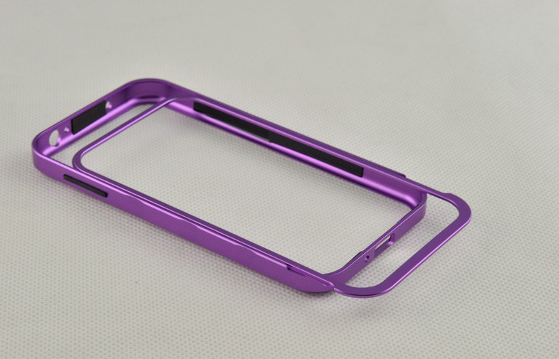 Bumper Aluminum Samsung Galaxy S4 Metal Cases , I9500 Purple Phone Cover