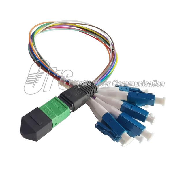0.9mm MPO To LC breakout Cable G657A2 12 Fiber Harness Cable