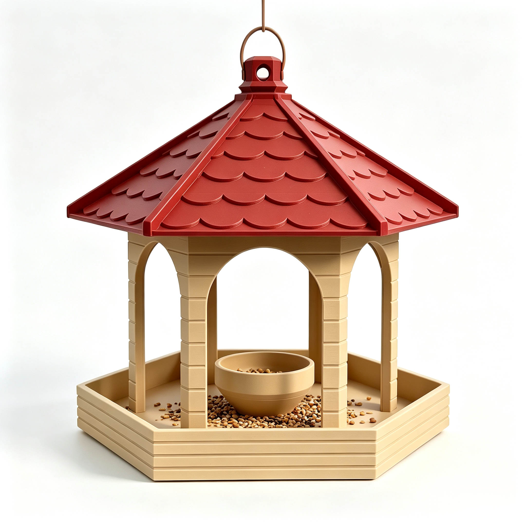 Weather Resistant Pavilion Design 3D Printed Pet Accessories For Outdoor Bird Feeding