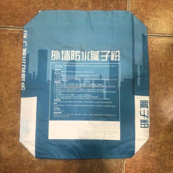 40x46x10cm 86GSM(61+11+14GSM) Woven PP Valve Bag With Luxury Bopp Printing For 20kg Exterior Wall Waterproof Putty Powder