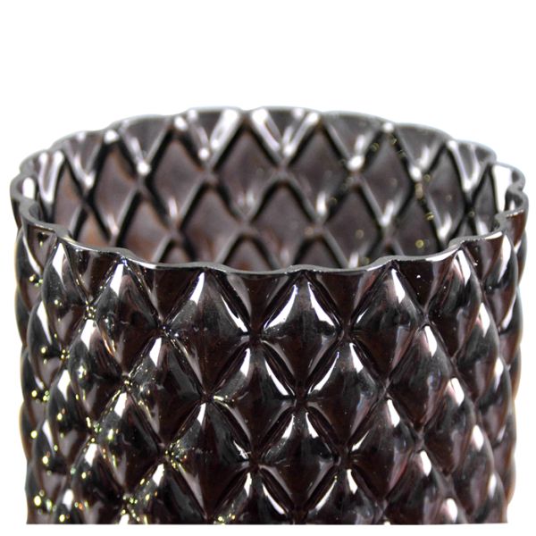 Emobossed Decorative Glass Vase