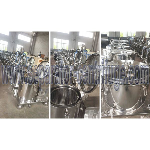 High Efficient Stainless Steel Basket Centrifuge For Alcohol Hemp Oil Extraction