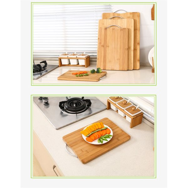 Оливка акации кухни разделочная доска 14 x 11 дюйма бамбуковая с ручкой