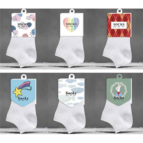 ODM Cardboard Clothing Tag Label Sock Wrap Labels Packaging 5x9