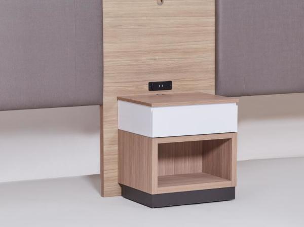 Springhill Suites Hotel Customized Simple Upholstery Fabric with HPL Wooden Hotel Furniture Queen Bed headboard