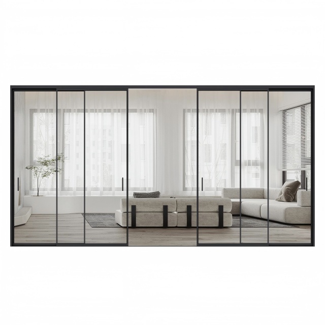 Narrow Frame Aluminium Interior Sliding Partition Doors For Wide Viewing Area