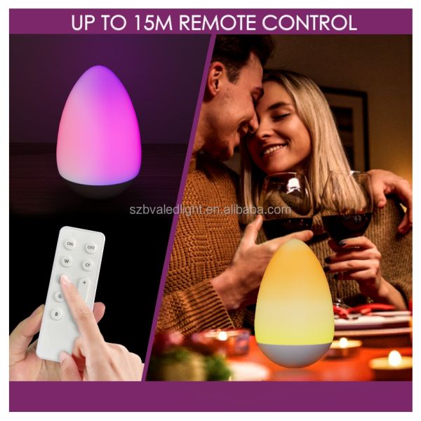Wobbler Egg Mood Lamp Cordless Portable Table Light 2700K With 32 Variations Remote Controlled