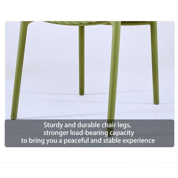 Red Plastic Garden Dining Chairs Nordic Stackable Black Plastic Armchair