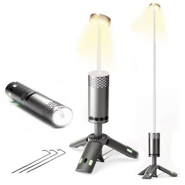 10000mAh Telescopic LED Camp Light Magnet Tripod Base Lightweight For Hiking Fishing 
 
