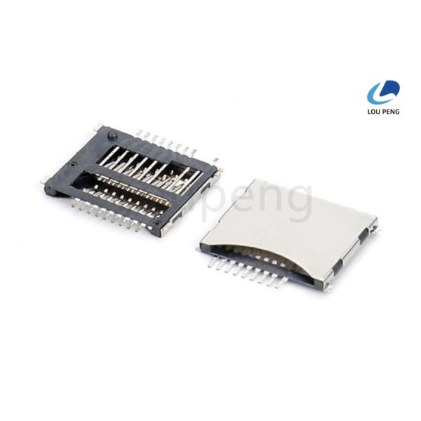 Nickel Plating For All SD Holder Connector Copper Alloy Contact Material Contact Resistance 40 Megohms Max Durable Electrical Component