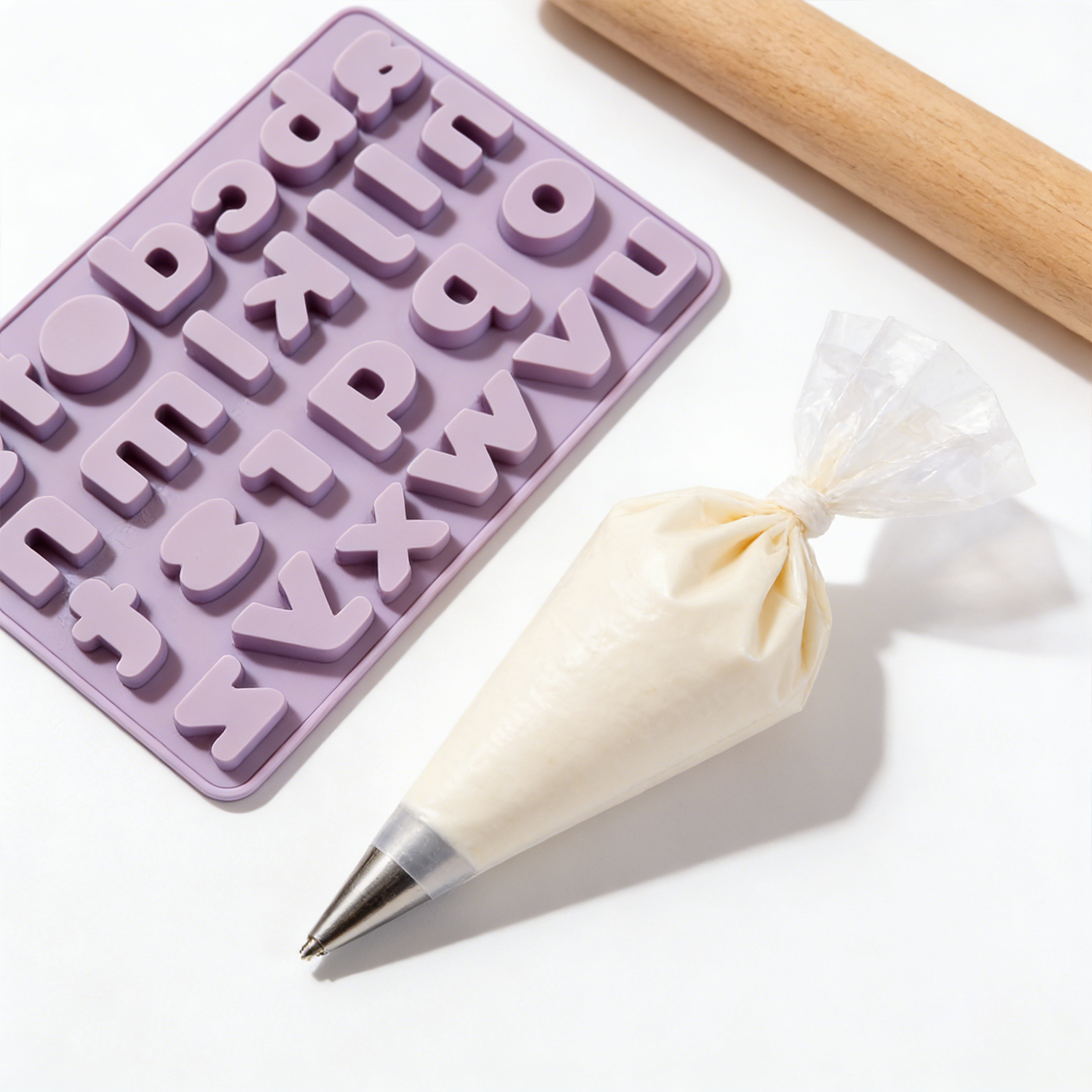 Microwave Safe Letter Silicone Mold Suitable for Cake Decorating Cookie Pressing Candy Casting Epoxy Resin Soap Ice Cube