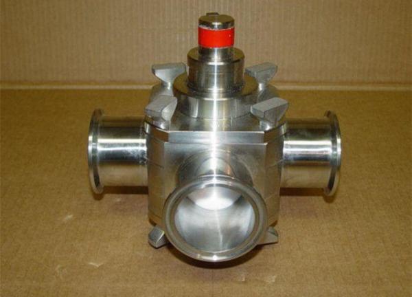 1 Inch Stainless Steel Sanitary Valves  3 Way Sanitary Ball Valve PTFE Sealing Material For Food Line