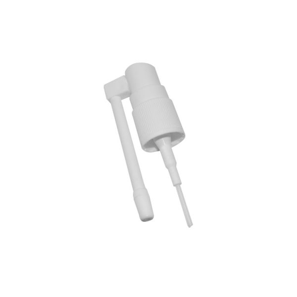 White 18/410 Fine Mist Sprayer Medical Nasal Spray Pump With Rotatable Long Nozzle